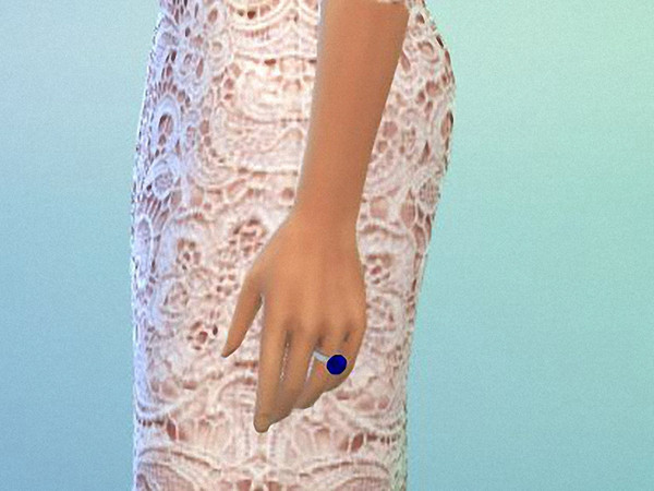 Sims 4 — engagement ring sapphire (recolour) by juru_882 — Maxis Recolour in silver/blue (inspired by Kate Middleton's
