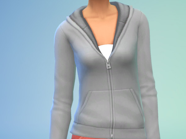Sims 4 — sweat jacket with zipper (recolour) by juru_882 — Maxis Recolour in grey/white Package file. Simply locate your