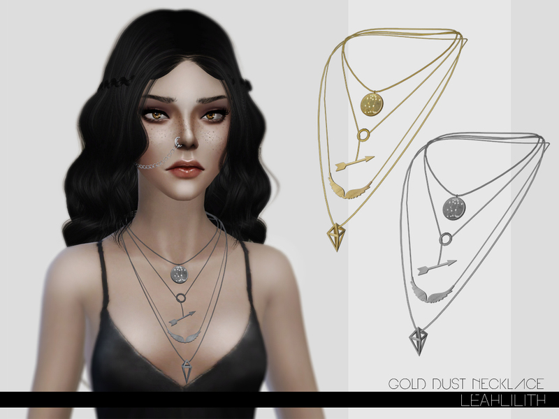 Stevenson rangle Reduktion The Sims Resource - LeahLillith Gold Dust Necklace