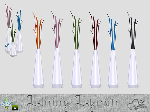 Sims 4 — Living Lycon Floor Vase Large White by BuffSumm — Lycon Living! This stands for modernity, clear shapes and rich