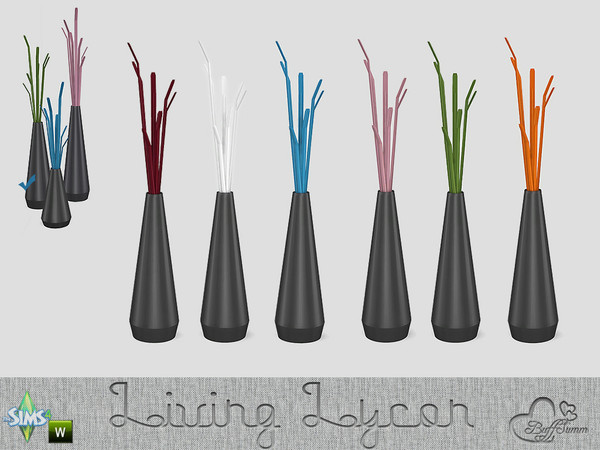 Sims 4 — Living Lycon Floor Vase Medium Black by BuffSumm — Lycon Living! This stands for modernity, clear shapes and