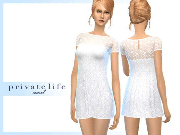 Sims 4 — White lace dress for summer evenings by zorgsprivatelife20002 — White lace dress for summer evenings