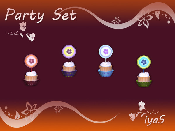 Sims 4 — Party Cupcake by soloriya — This cupcake is a feast for the eyes as well as a taste treat for the mouth. The