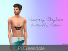 Sims 4 — Harry Styles Butterfly Tattoo by PLGreendale — My first creation;D Harry Styles's famous butterfly tattoo. Male