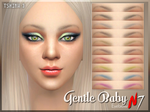 Sims 4 — Gentle Baby Eyebrow by TsminhSims — EYEBROW.N7 - Ten colors - Custom thumbnails - For All Genders - For All Ages