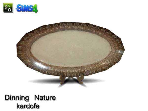 Sims 4 — kardofe_Dinning room Nature_tray by kardofe — Faience tray with support