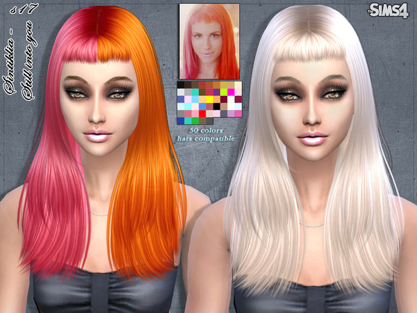 Wcif Female Long Two Toned Hair Sims 4 Studio