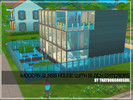 Sims 4 — Modern Glass House with Black Exteriors by thatdoggonegirl — Modern three story home made of glass, perfect for