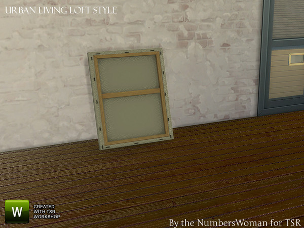 Sims 4 — Loft Living Single Blank Canvas by TheNumbersWoman — True Urban second hand loft style.The NumbersWoman at TSR.