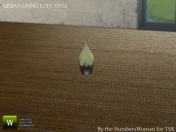 Sims 4 — Loft Living Large Round Vase by TheNumbersWoman — True Urban second hand loft style.The NumbersWoman at TSR.