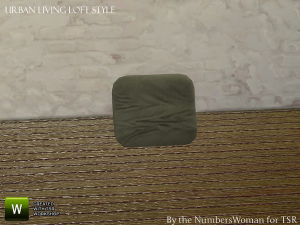 Sims 4 — Loft Living Pillow Bent by TheNumbersWoman — True Urban second hand loft style.The NumbersWoman at TSR.