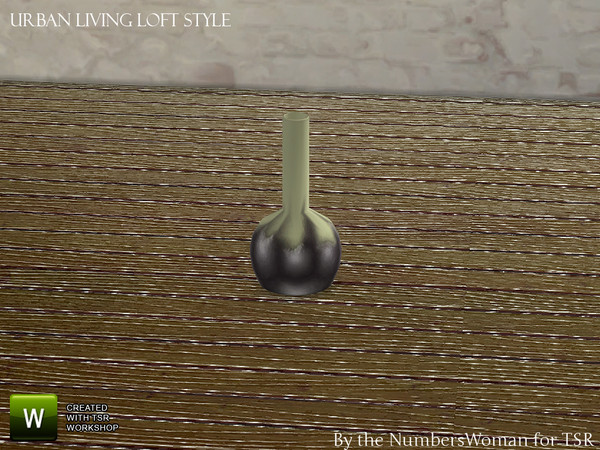 Sims 4 — Loft Living Round Vase 2 by TheNumbersWoman — True Urban second hand loft style.The NumbersWoman at TSR.