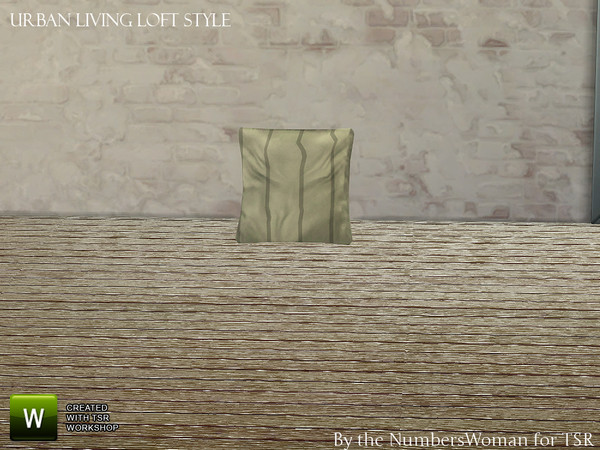 Sims 4 — Loft Living Sofa Pillow Bent by TheNumbersWoman — True Urban second hand loft style.The NumbersWoman at TSR.