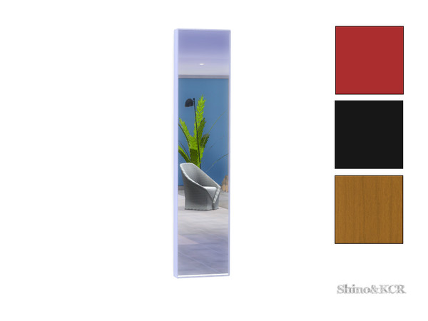 Sims 4 — Bathroom Minimalist - Cabinet w Mirror by ShinoKCR — Open it and you have lots of room for your cosmetics