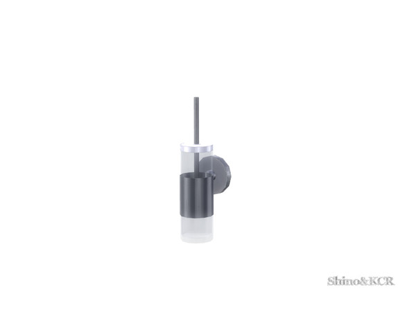 Sims 4 — Bathroom Minimalist - Toiletbrush by ShinoKCR — toiletbrush on wall - glass and chrome 