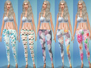 Sims 4 — Colorful leggings by OvaryQuiver — 9 colorful seamless leggings for your female sims.