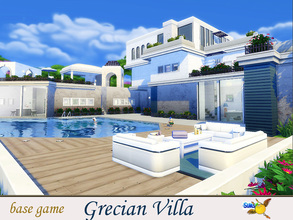 Sims 4 — evi Grecian Villa by evi — Very similar to a typical Aegean summer house built on different levels with plenty