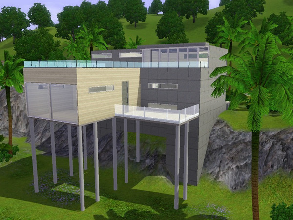 Sims 3 — Ecobox - Unfurnished by CoastalSims2 — This sustainable box is perfect for any sim who is conscious of their