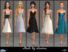 Sims 2 — Night out by confide — Set of 5 formal dresses for teens based on the wonderful mesh made by Tantra. Don\'t