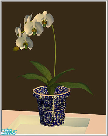 Sims 2 — plant set - B43 Blue Potted Orchid by Birgit43 — 