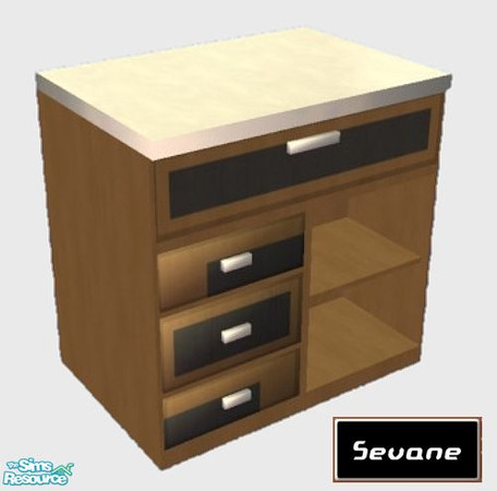 Sims 2 — Sevane Counter by SaeraMaples — Modern and a little abstract, this kitchen will be a sure hit with your aspiring