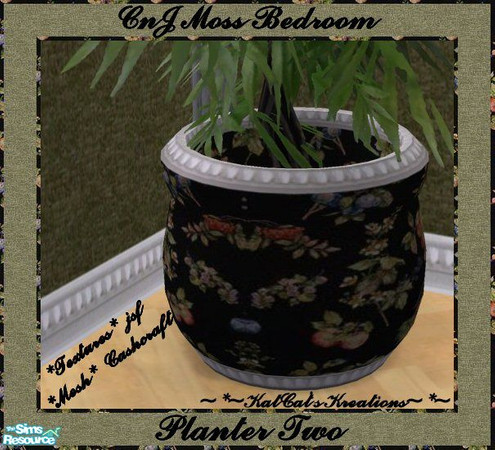 Sims 2 — CnJ Moss Bedroom - Planter Two by KatCat — Recolor of Cashcraft\'s \"Vintage Charm Bedroom - Planter
