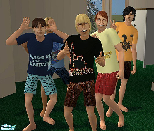 Sims 2 — Character PJs for YA/Adult Males by clcny20 — 5 new sets of character PJs for young adult and adult males. No