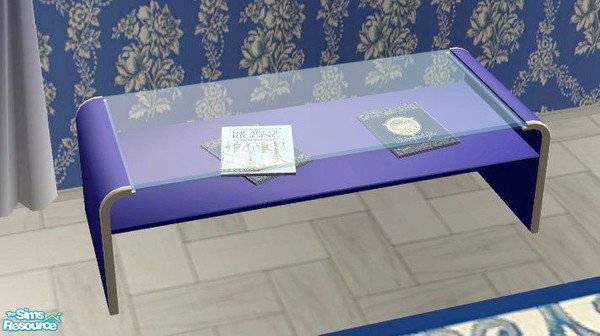 Sims 2 — Bayside Living Set - Coffeetable by Riverwillows — Breezy and blue, a nice living set for your beach house. By