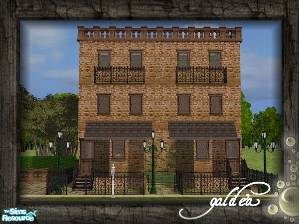 Sims 2 — 12 Grimmauld Place - Muggle Version - 2 flats by galilea — Just 2 regular, contemporary flats, no hocus pocus