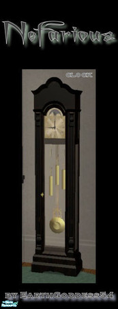 Sims 2 — Nefarious Study - Grandfather Clock by EarthGoddess54 — A nice addition to the Nefarious Study set, made for the