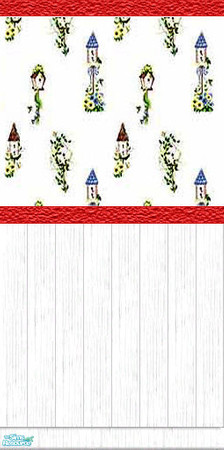 Sims 2 — Country Elegance  #1 - Clocks by Riverwillows — A beautiful wallpaper, in an elegant design, against a white