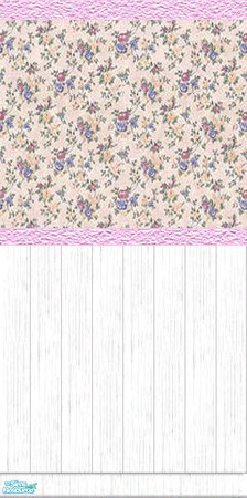 Sims 2 — Country Elegance  #1 - Chintz by Riverwillows — A beautiful wallpaper, in an elegant design, against a white
