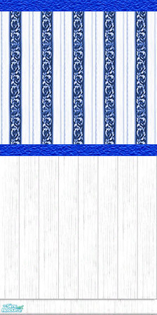 Sims 2 — Country Elegance  #1 -  Blue Ribbon by Riverwillows — A beautiful wallpaper, in an elegant design, against a