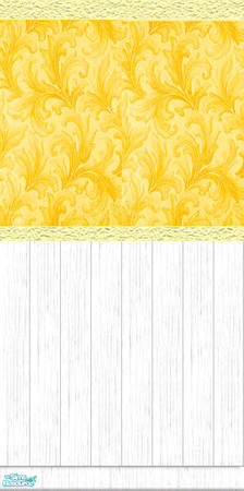 Sims 2 — French Country Collection-French Yellow by Riverwillows — A beautiful wallpaper, with subtle fleur-de-lis