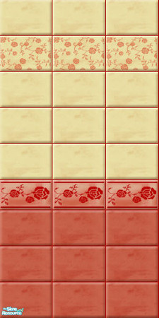 Sims 2 — MR - Summer: Today 03 by perelinka — Magic Roses - Summer: Today. Cheap tiled wall - present-day style.