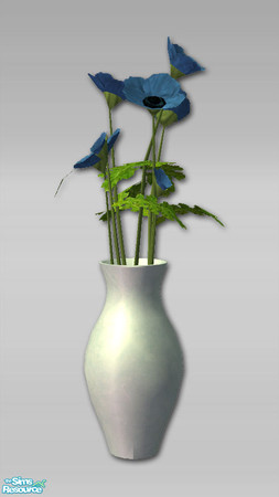 Sims 2 — Lucia Poppy Vase - Recol 02  by Shakeshaft — Part of a recolour of my Lucia Lounge Set, with a hint of Mint and