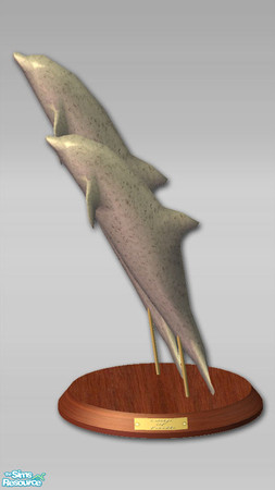 Sims 2 — Lucia Dolphin Sculpture 03 - Mesh by Shakeshaft — Part of a modern contemporary lounge set, comprising of a