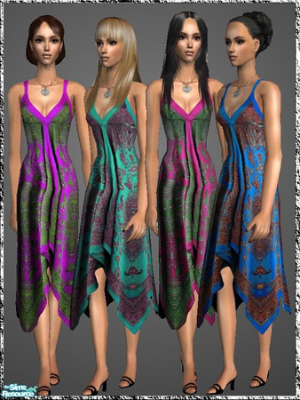 Sims 2 — Nomadic Dress Set by nikisatez05 —  
