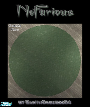 Sims 2 — Nefarious Dining - Green Rug (1) by EarthGoddess54 — An ominous addition to my Nefarious Dining set, made for