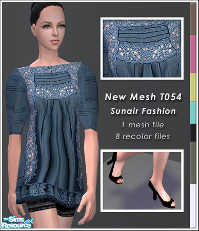 Sims 2 — Sunair Fashion Set 054 by Sunair — 1 mesh 8 recolors. 
