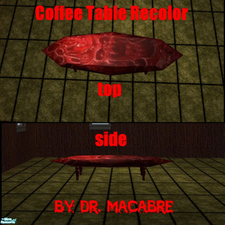 Sims 2 — Demonic Livingroom Add-ons - Table by Dr. Macabre — We thought about it, and decided to offer a coffee tabke in