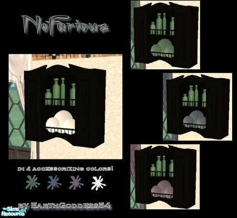 Sims 2 — Nefarious Kitchen - Dish Rack by EarthGoddess54 — A dark addition to my Nefarious kitchen set, made for the