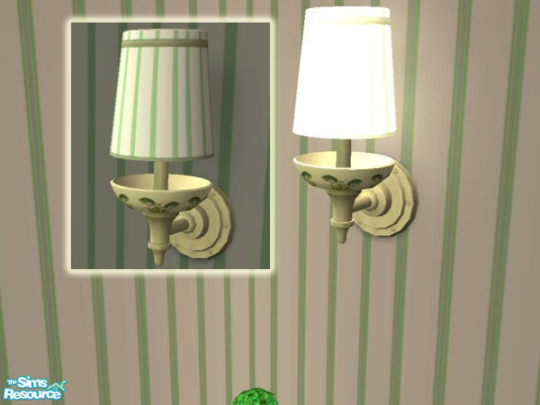 Sims 2 — Sage Green and Gold Dining Room - Sconce by foxysensei — 
