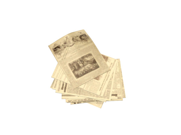 Sims 4 — Beige Old Newspaper by Flovv — A pile of newspapers.