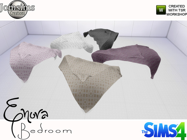 Sims 4 — Enora cover for bed by jomsims — Enora cover for bed