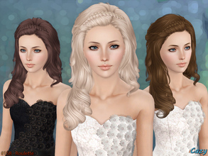 Sims 3 — Roulette Hairstyle - Set by Cazy — Hairstyle for Female, Child through Elder. All LODs included.