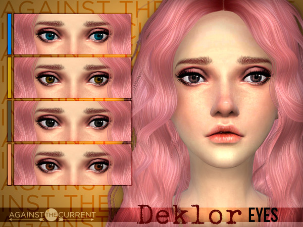 Sims 4 — [AtC] Deklor Eyes by AgainstTheCurrent — *17 Colors. *All Ages &amp; Genders. *Custom THUMBS. *Can be found