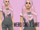 Sims 4 — Weird Girl T-Shirt by SIMSalabim4 — Hi people! This is my first ever TS4 creation (I guess) that I found good