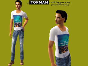 Sims 2 — Men\'s casual by grecadea2 — A topman T-shirt and a pair of jeans for Sims with casual style. Mesh by