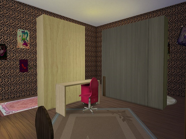 Sims 4 — Leoprint wallpaper by LinaLj2 — Leoprinted wallpaper